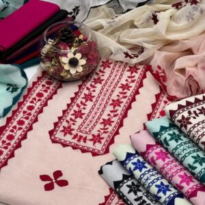 KHADDI NET APPLIQUE HAND WORK