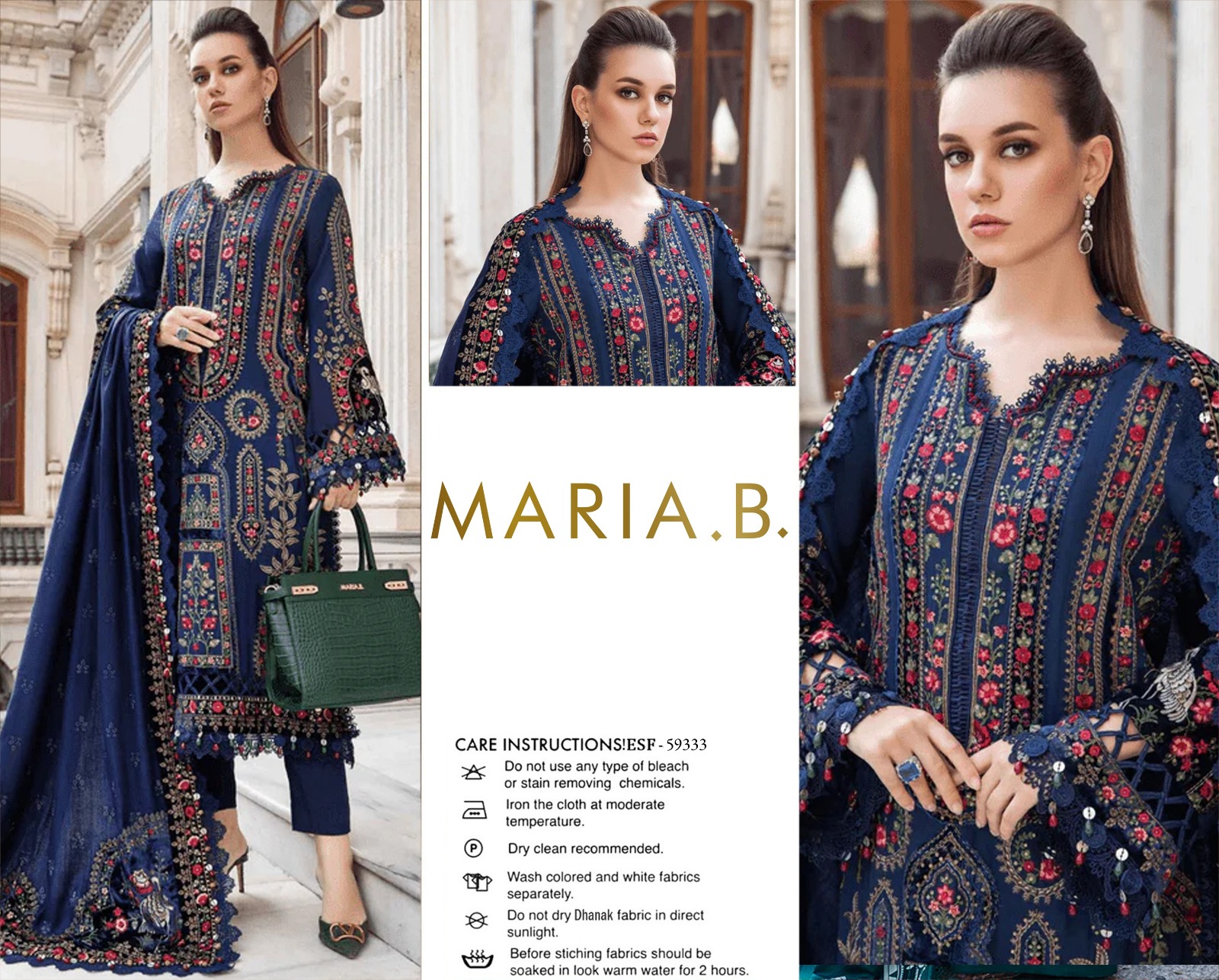 MARIA B DHANAK EMBRIODRED SUIT