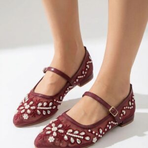 zara embroidred pumps