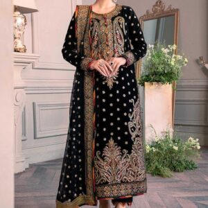 VELVET  EMBROIDED SUIT