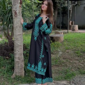 2PCS EMBROIDRED LAWN SUIT