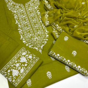 3pcs lawn embroidery suits