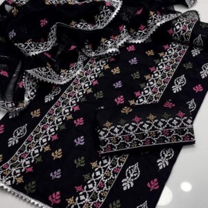 3pcs lawn cross stitch  embroidery